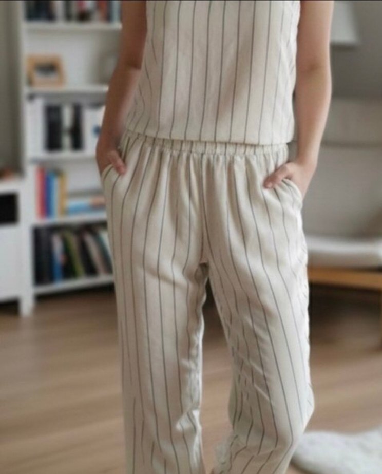 Bej Çizgili Takım - Görsel 3