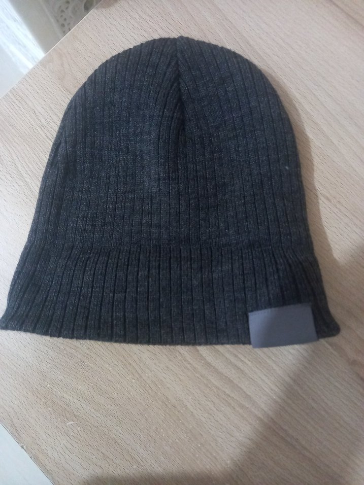 Gri Örgü Kadın Bere - Görsel 3