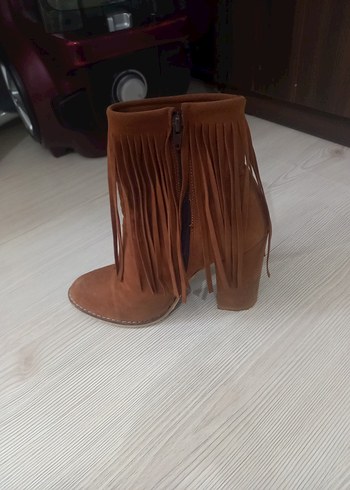 Püsküllü Kadın Süet Bohem Tarz Bot - Görsel 7