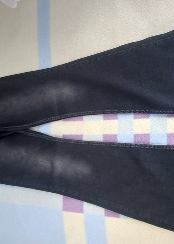 Düğmeli Siyah Kadın Jean - Görsel 5