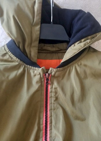 erek cocuk Haki Spor Fermuarlı mont - Görsel 8