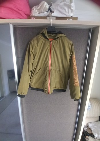 erek cocuk Haki Spor Fermuarlı mont - Görsel 3