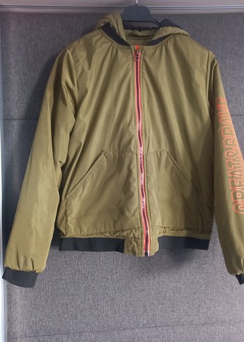 erek cocuk Haki Spor Fermuarlı mont - Görsel 2