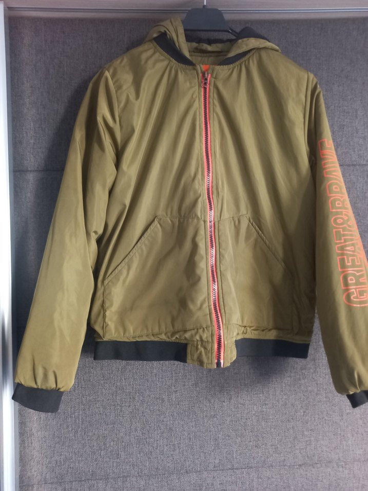 erek cocuk Haki Spor Fermuarlı mont - Görsel 2