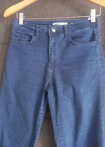 Kadın Mavi Denim Normal Boy Jean - Görsel 5
