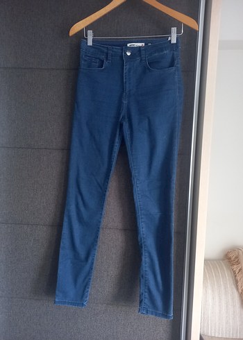 Kadın Mavi Denim Normal Boy Jean - Görsel 2