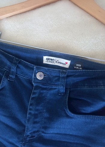 Kadın Mavi Denim Normal Boy Jean - Görsel 3