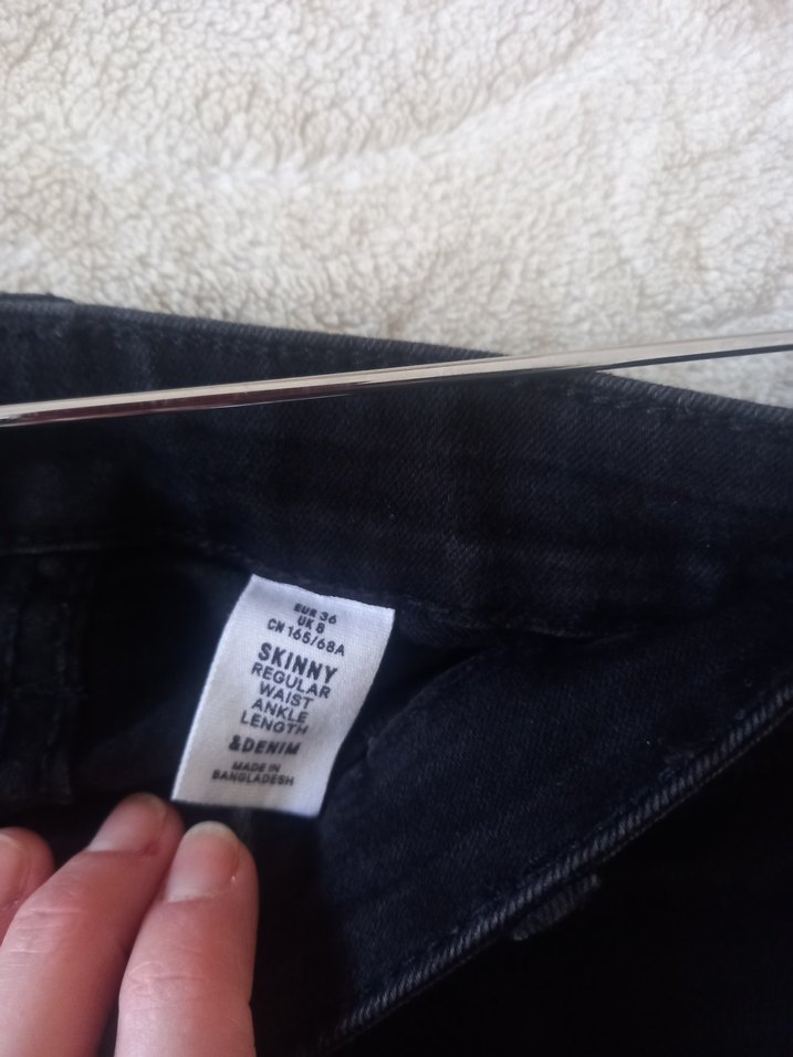 siyah Midi Boy Kadın Denim Pantolon - Görsel 4