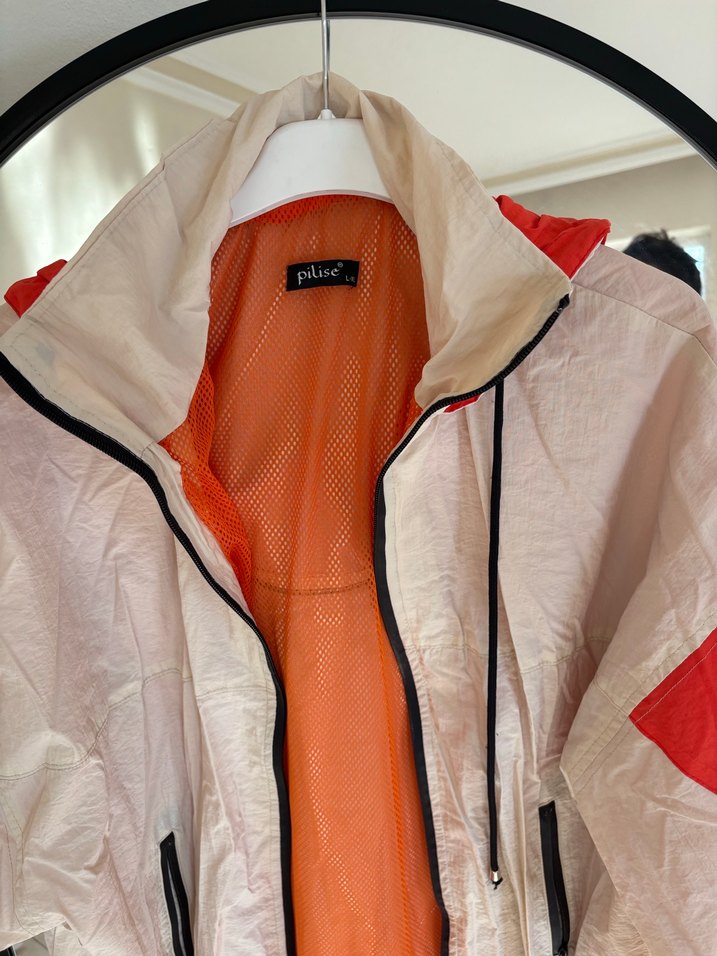 Pembe Midi Boy Kadın Yağmurluk - Görsel 2