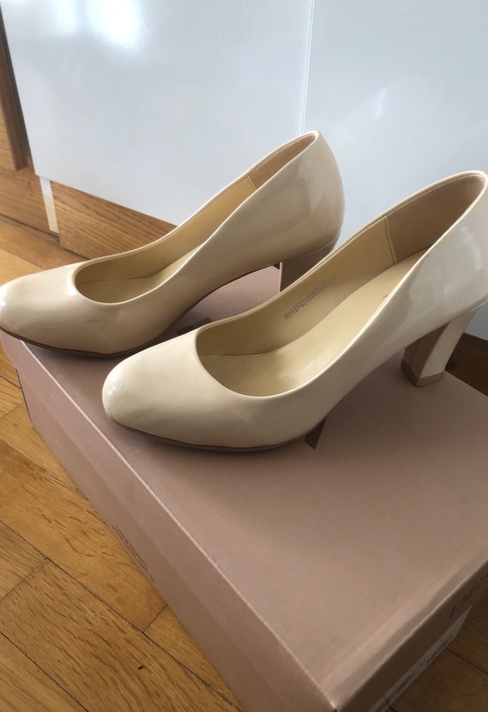 Bej Minimalist Kadın Topuklu Ayakkabı - Görsel 2