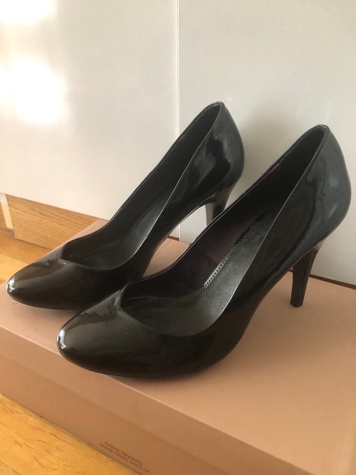 Parlak Siyah Stiletto Topuklu Kadın Ayakkabı - Görsel 2