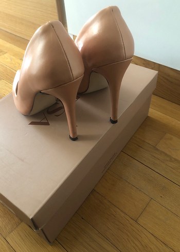 Bej Stiletto Topuklu Kadın Ayakkabı - Görsel 3