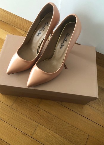 Bej Stiletto Topuklu Kadın Ayakkabı - Görsel 4