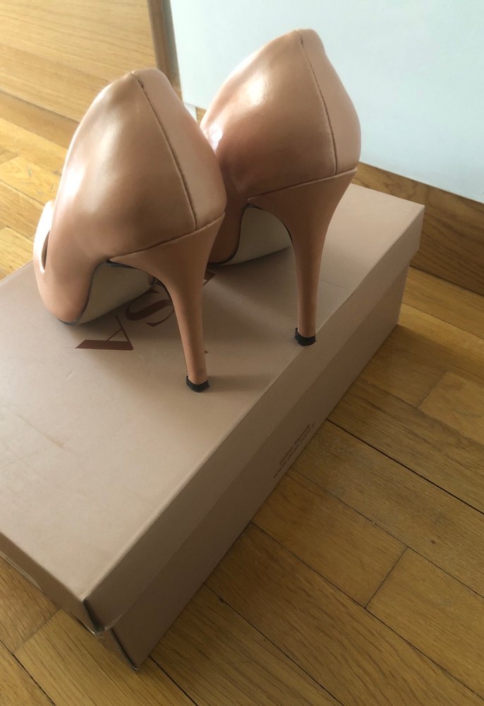 Bej Stiletto Topuklu Kadın Ayakkabı - Görsel 3