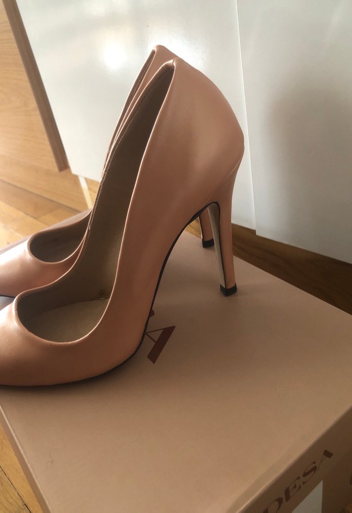 Bej Stiletto Topuklu Kadın Ayakkabı - Görsel 2