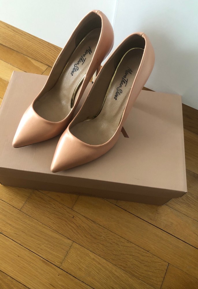 Bej Stiletto Topuklu Kadın Ayakkabı - Görsel 4