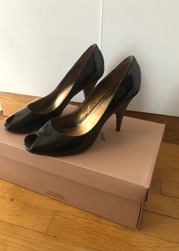 Kadın Siyah Platform Topuklu Rugan Stiletto - Görsel 2