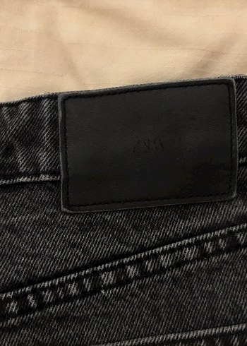 Zara Gri Düğmeli Regular Fit Kadın Denim Pantolon - Görsel 6