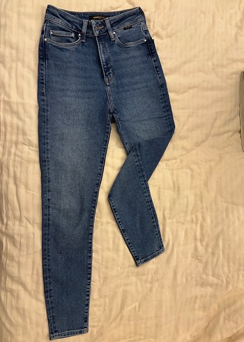 Tokalı Mavi Kadın Denim Pantolon - Görsel 2