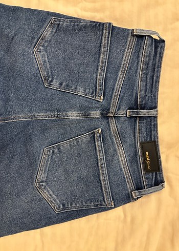 Tokalı Mavi Kadın Denim Pantolon - Görsel 5