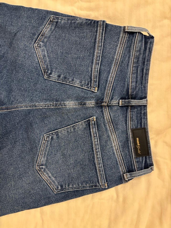 Tokalı Mavi Kadın Denim Pantolon - Görsel 5