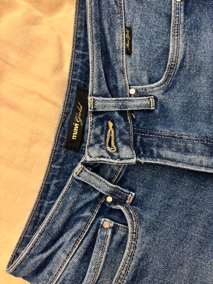 Tokalı Mavi Kadın Denim Pantolon - Görsel 3