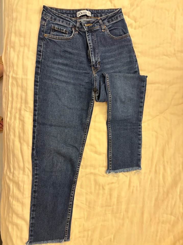 Kadın Mavi Midi Boy Denim Jean - Görsel 3