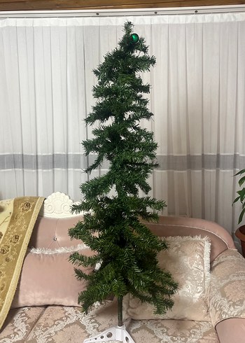 Koyu Yeşil İnce Yılbaşı Ağacı - Görsel 3