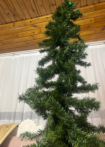 Koyu Yeşil İnce Yılbaşı Ağacı - Görsel 2