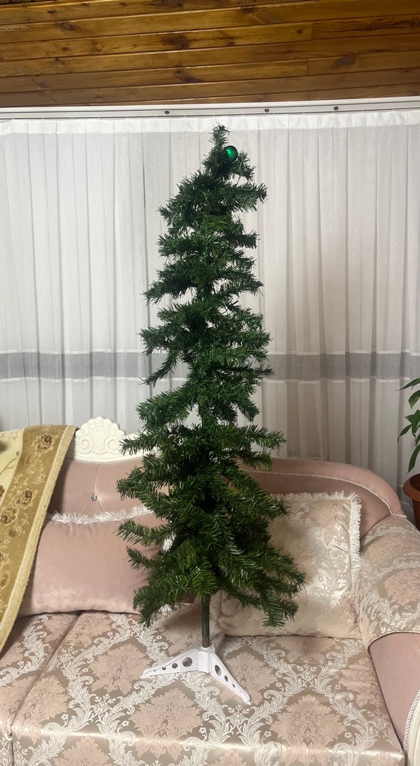 Koyu Yeşil İnce Yılbaşı Ağacı - Görsel 3