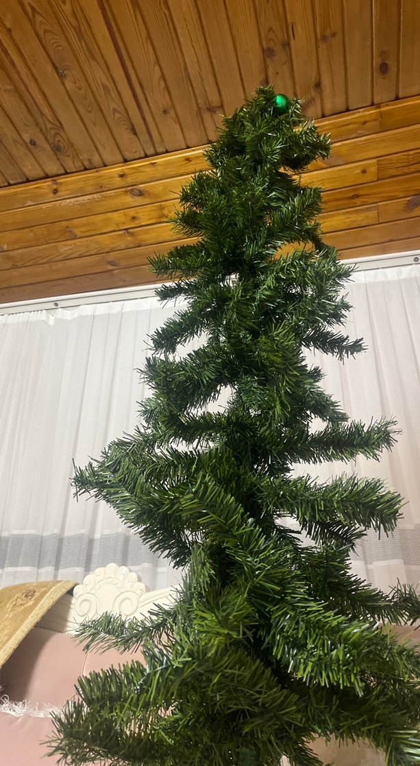 Koyu Yeşil İnce Yılbaşı Ağacı - Görsel 2