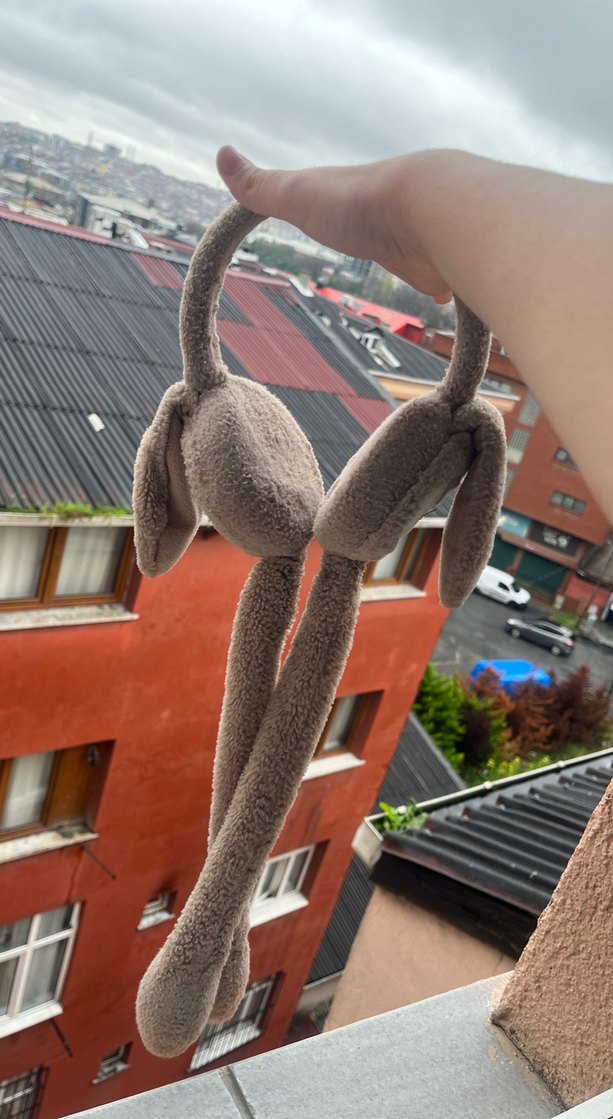 Uzun Kollu Kahverengi Peluş Oyuncak - Görsel 5