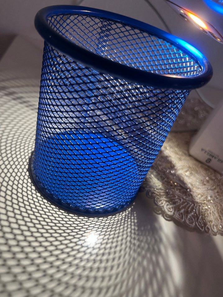 Mavi Metal Tel Çatal Kaşık Tutucu - Görsel 2