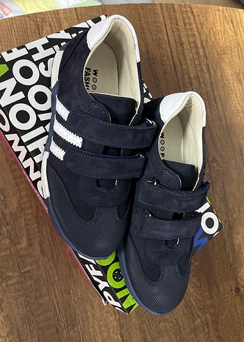 Koyu Mavi Erkek Çocuk Cırt Cırtlı Spor Ayakkabı - Görsel 4