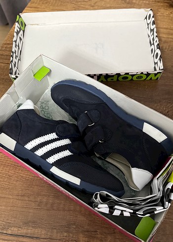 Koyu Mavi Erkek Çocuk Cırt Cırtlı Spor Ayakkabı - Görsel 9