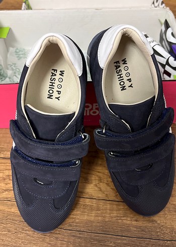 Koyu Mavi Erkek Çocuk Cırt Cırtlı Spor Ayakkabı - Görsel 2