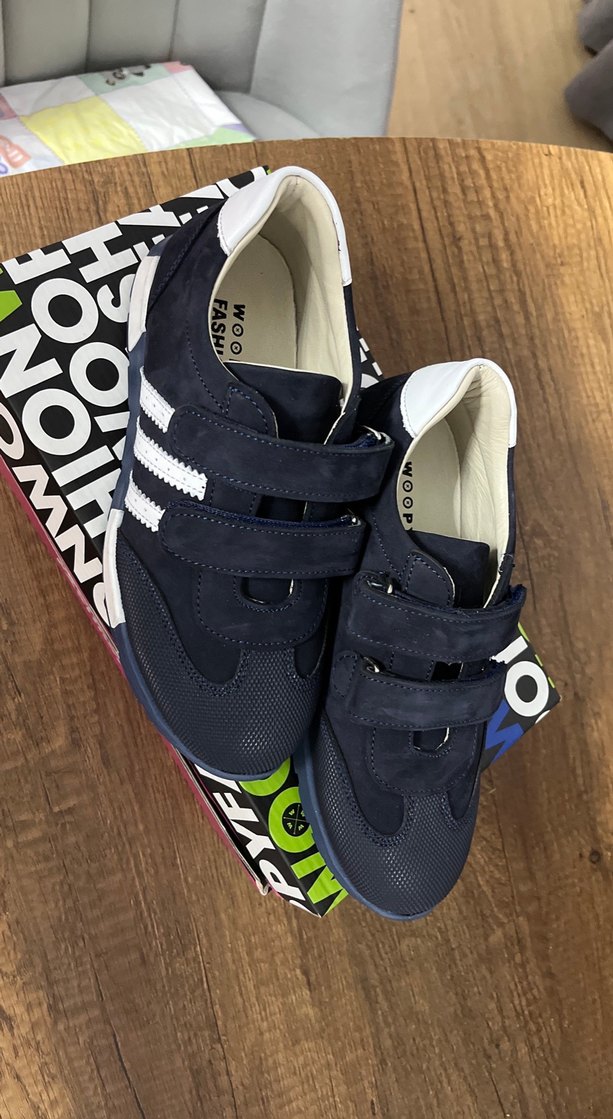 Koyu Mavi Erkek Çocuk Cırt Cırtlı Spor Ayakkabı - Görsel 4