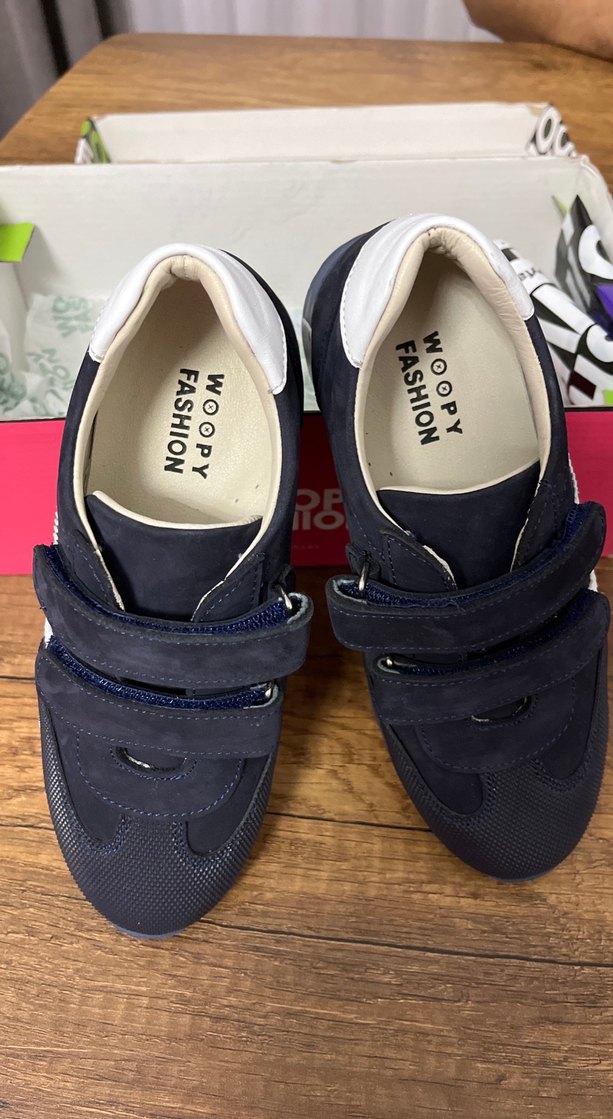 Koyu Mavi Erkek Çocuk Cırt Cırtlı Spor Ayakkabı - Görsel 2