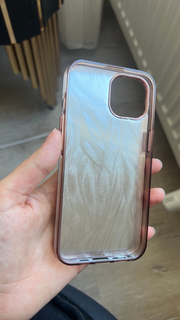 Pembe Parlak Kelebek Desenli Telefon Kılıfı - Görsel 4