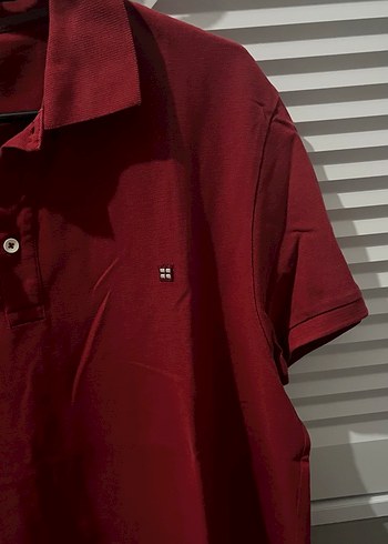 Bordo Erkek Kısa Kollu Polo Tişört - Görsel 3