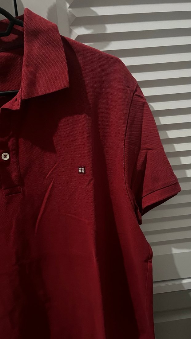 Bordo Erkek Kısa Kollu Polo Tişört - Görsel 3