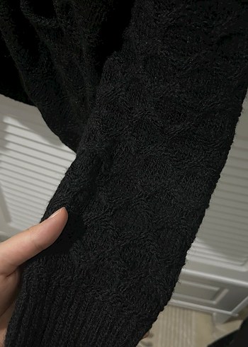 Düğmeli Siyah Erkek Triko Hırka - Görsel 4