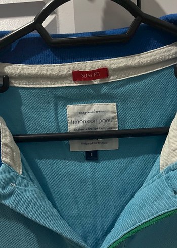 Erkek Mavi Düğmeli Polo Tişört - Görsel 2