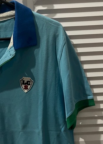 Erkek Mavi Düğmeli Polo Tişört - Görsel 3