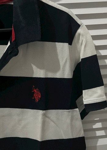 Erkek Siyah-Beyaz Çizgili Polo Tişört - Görsel 2