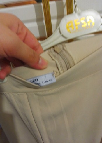xl Beden Bej Midi Drapeli Kadın Etek