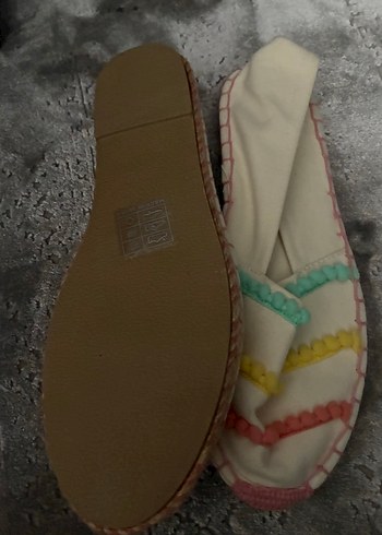 Renkli Nakışlı Kadın Hasır Dolgu Topuk Espadril - Görsel 3