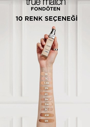 L'Oréal True Match Fondöten 2N Nötr Alt Ton - Görsel 2