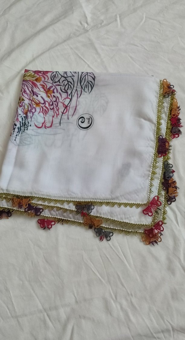 Dantel Detaylı Çok Renkli Bohem Kadın iğne oyası yazma - Görsel 2