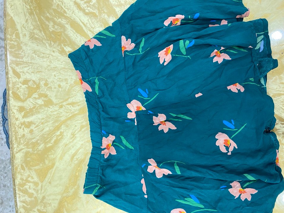 Çiçek Desenli Mavi şortlu etek - Görsel 3